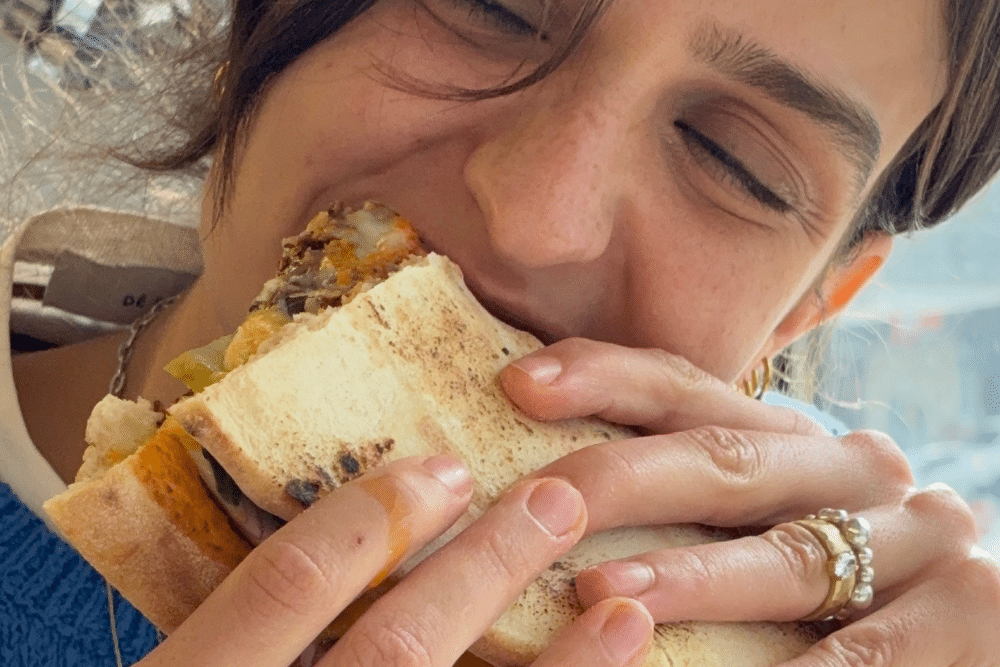 כריך פיצה מפורק רידיפיין וצ'דר