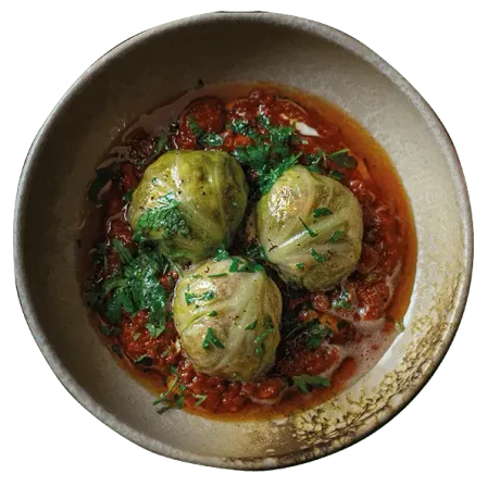 BEEF SARMA TEL PEYNIR WITH CHILLI SAUCE