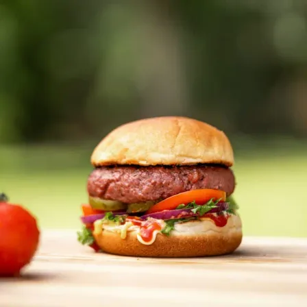 Classic Burger with Pickles, Tomato, Red Onion and Lettuce