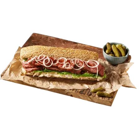 Flank Steak Sandwich mit „Rinderbrust“