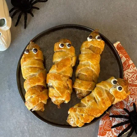 Halloween Bratwurst Mumien