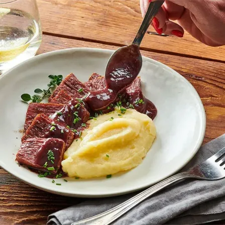 Flank Steak with Mashed Potatoes