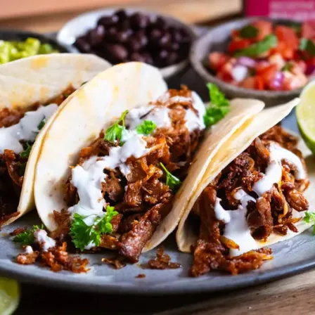 Tacos à l’effiloché de porc