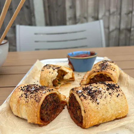 Harissa Lamb Sausage Rolls