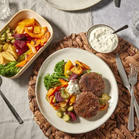Lamb Patties with Tzatziki