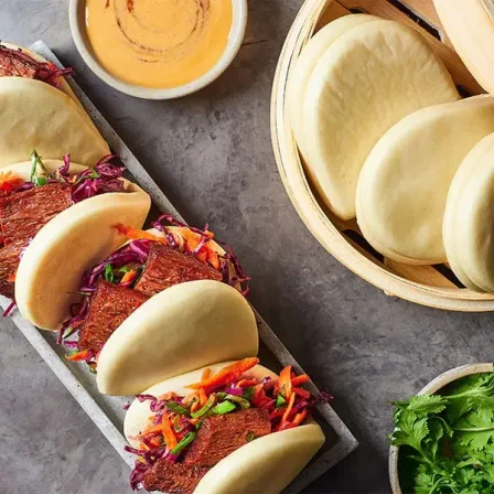 Plantaardige Boa Buns met sticky teriyaki biefstuk