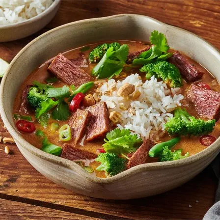 Massaman curry met biefstuk