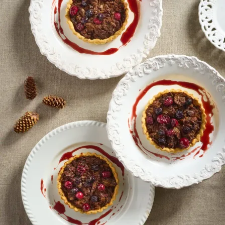 Pulled Beef-tartelettes met cranberrysaus