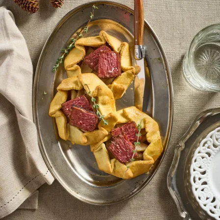 Redefine Beef Flank Galettes with Caramelised Onion & Pear