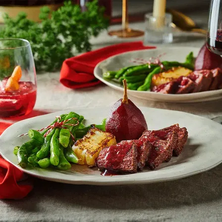Steak with Red Port Sauce