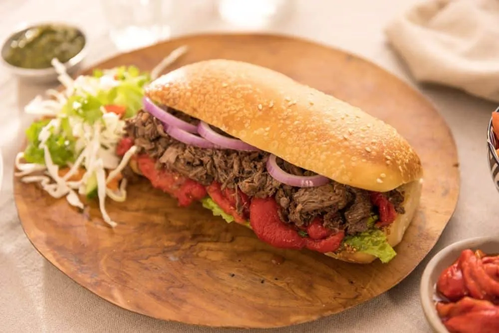 Argentinian-Style Pulled Beef Ciabatta | Redefine Meat