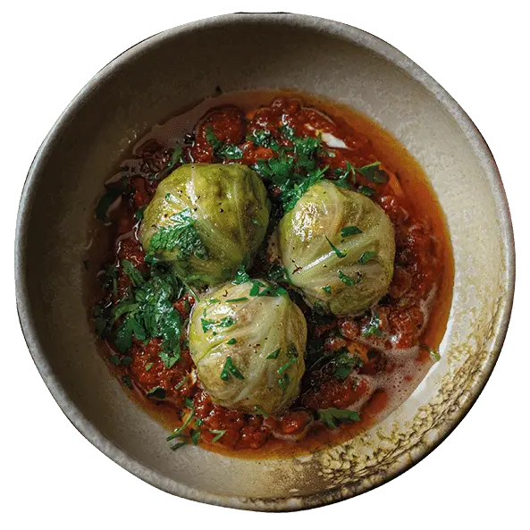 BEEF SARMA TEL PEYNIR WITH CHILLI SAUCE