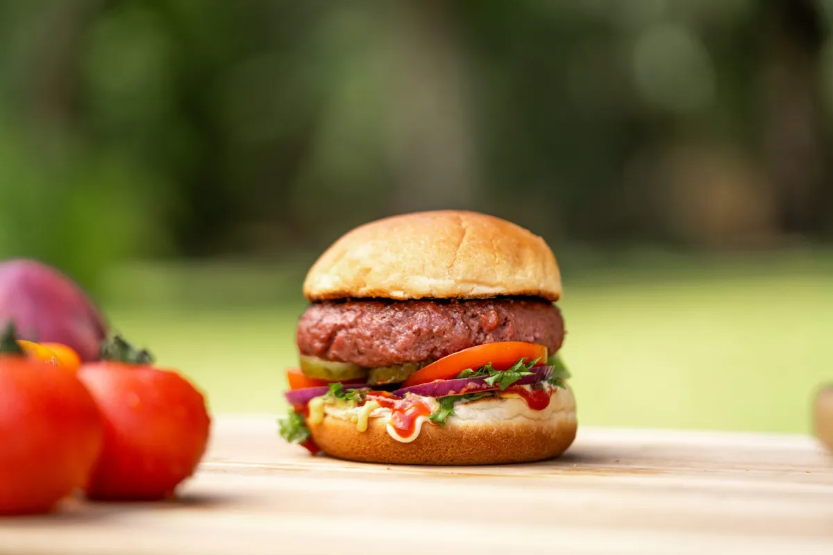 Classic Burger with Pickles, Tomato, Red Onion and Lettuce