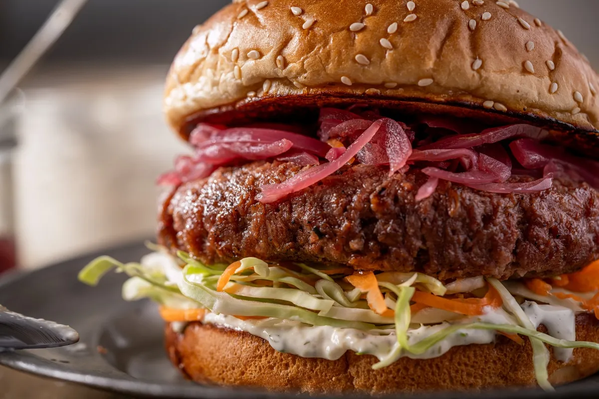 Der ultimative gegrillte Burger mit knusprigem Coleslaw