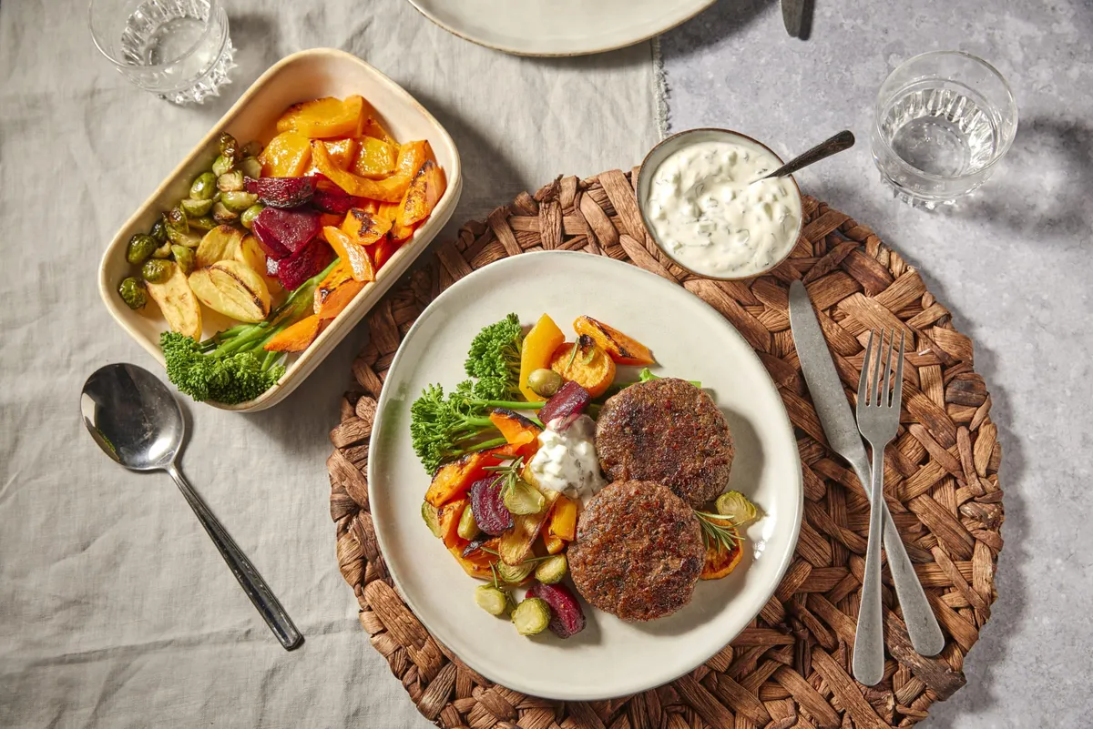 Lamb Patties with Tzatziki