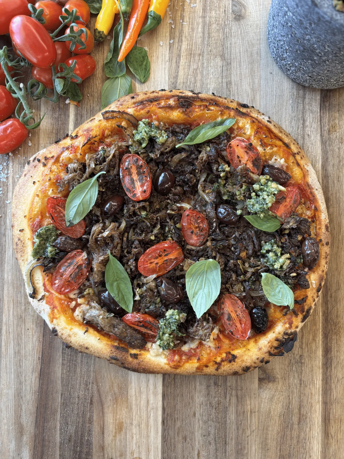 Neapolitan Pizza with Redefine Pulled Beef