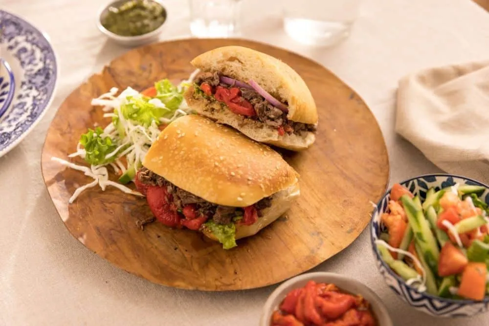 Ciabatta met Pulled Beef