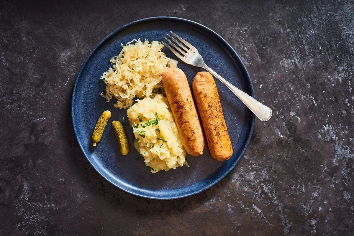 zuurkool met bratwurst