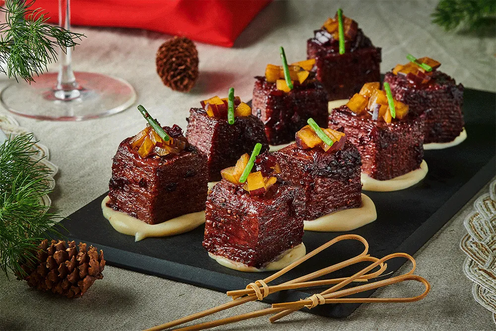 Feestelijk borrelhapje met steak