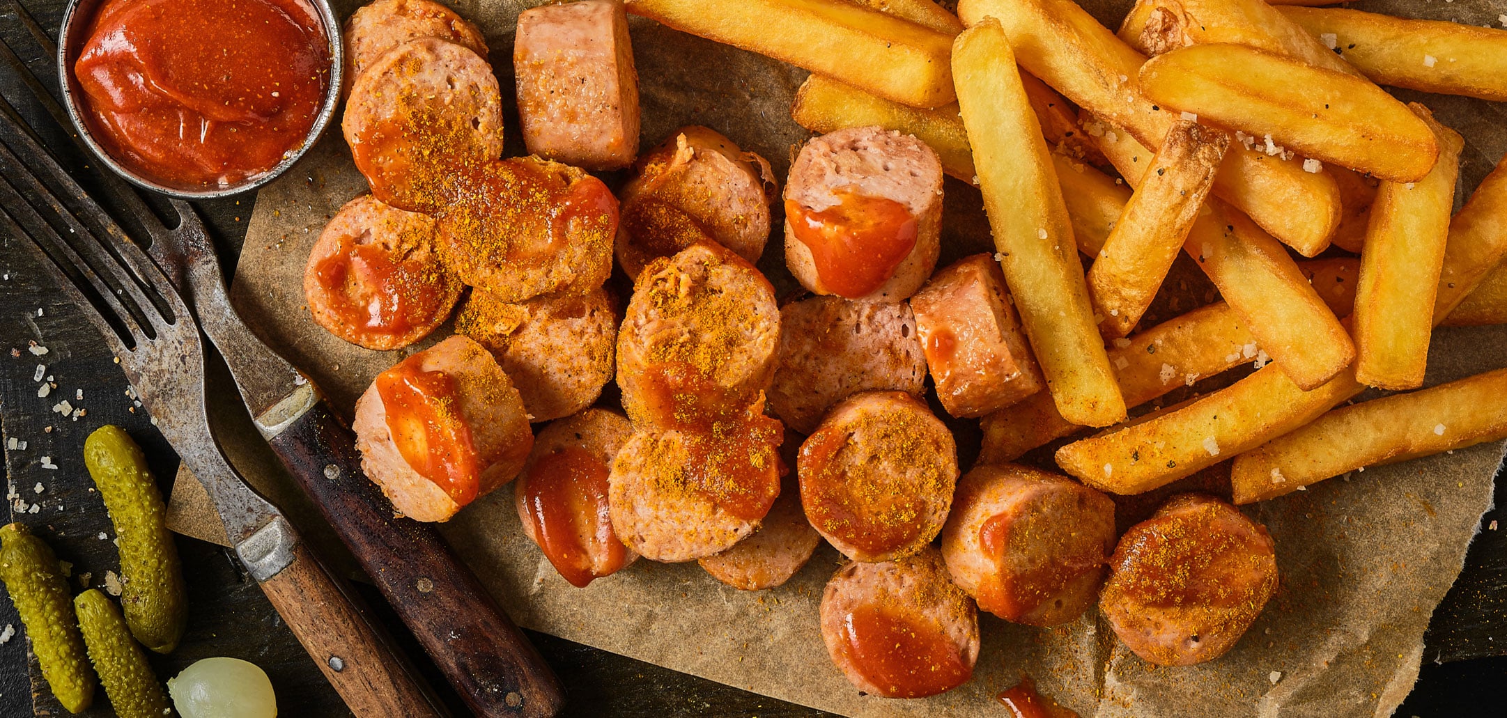 Newmeat Currywurst with Belgian Fries Redefine Meat
