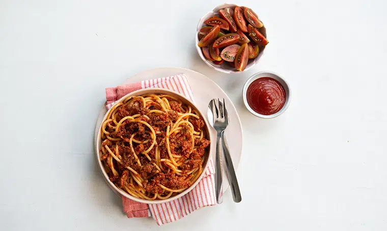 Spaghetti with Redifine pulled beef